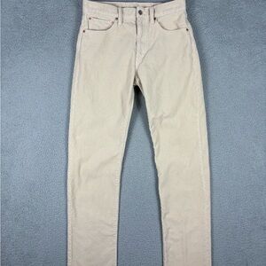 Buck Mason Cream Corduroy Pants 29x34